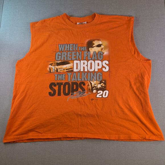 Vintage Tony Stewart #20 NASCAR Winner’s Circle Sleeveless Tee XXL Orange - Picture 1 of 12